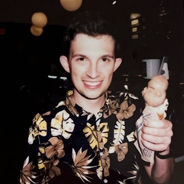 Steven Wett holding ice cream